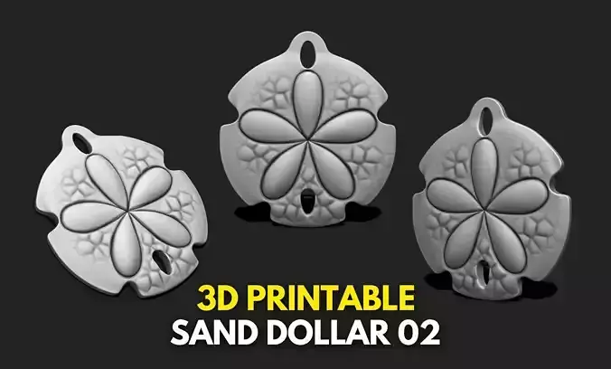 Sand Dollar 02 - Aquarium - Sea Life 3D print model