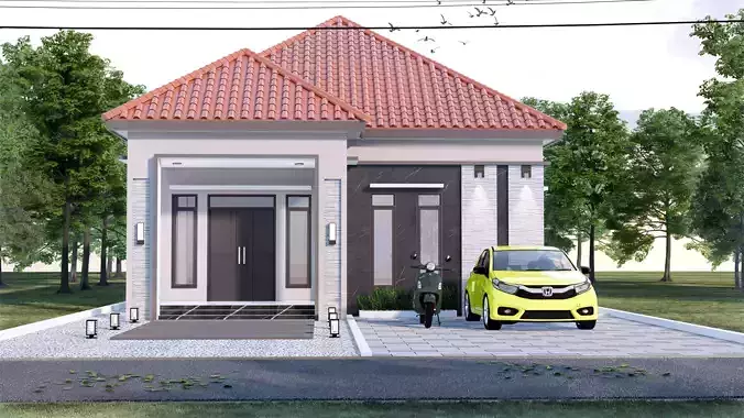 One floor Minimalist Modern House Design 