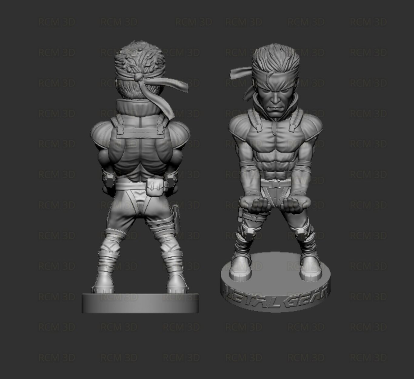 Solid Snake Metal Gear joystick holder 3D print model_2