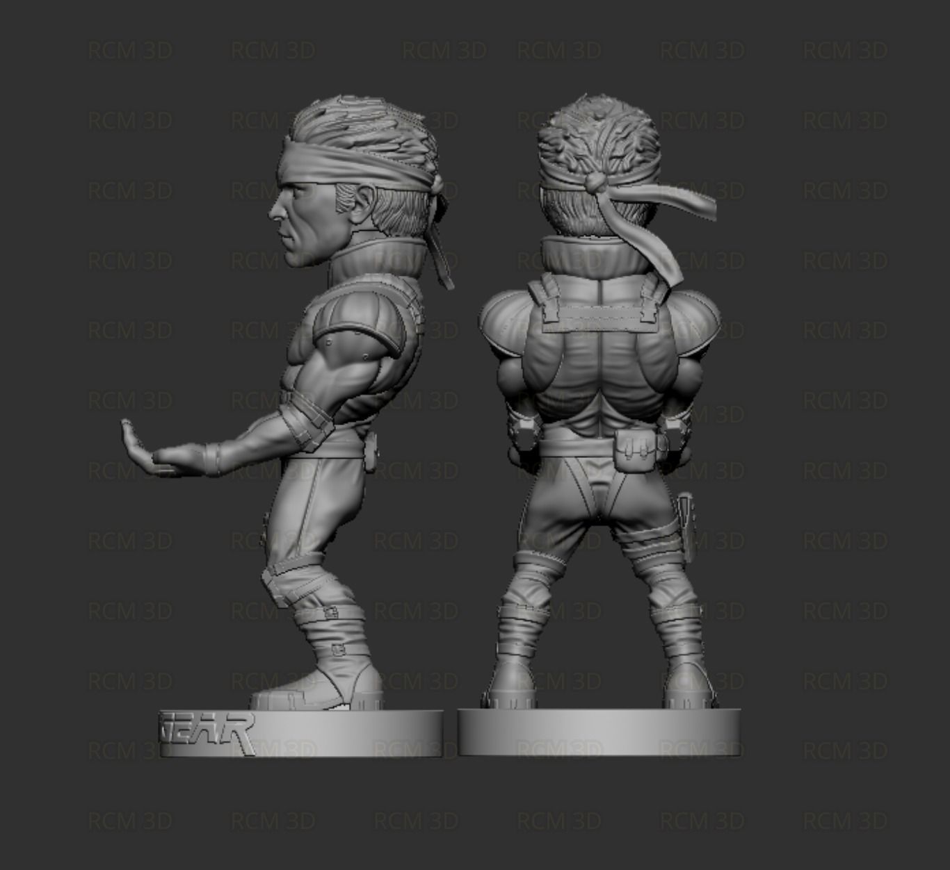 Solid Snake Metal Gear joystick holder 3D print model_1