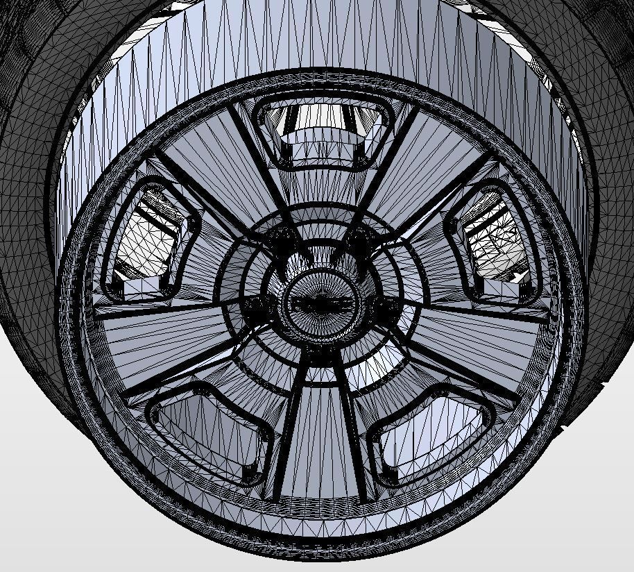 Custom wheels Foose Four42 for your scale model 3D print model_16