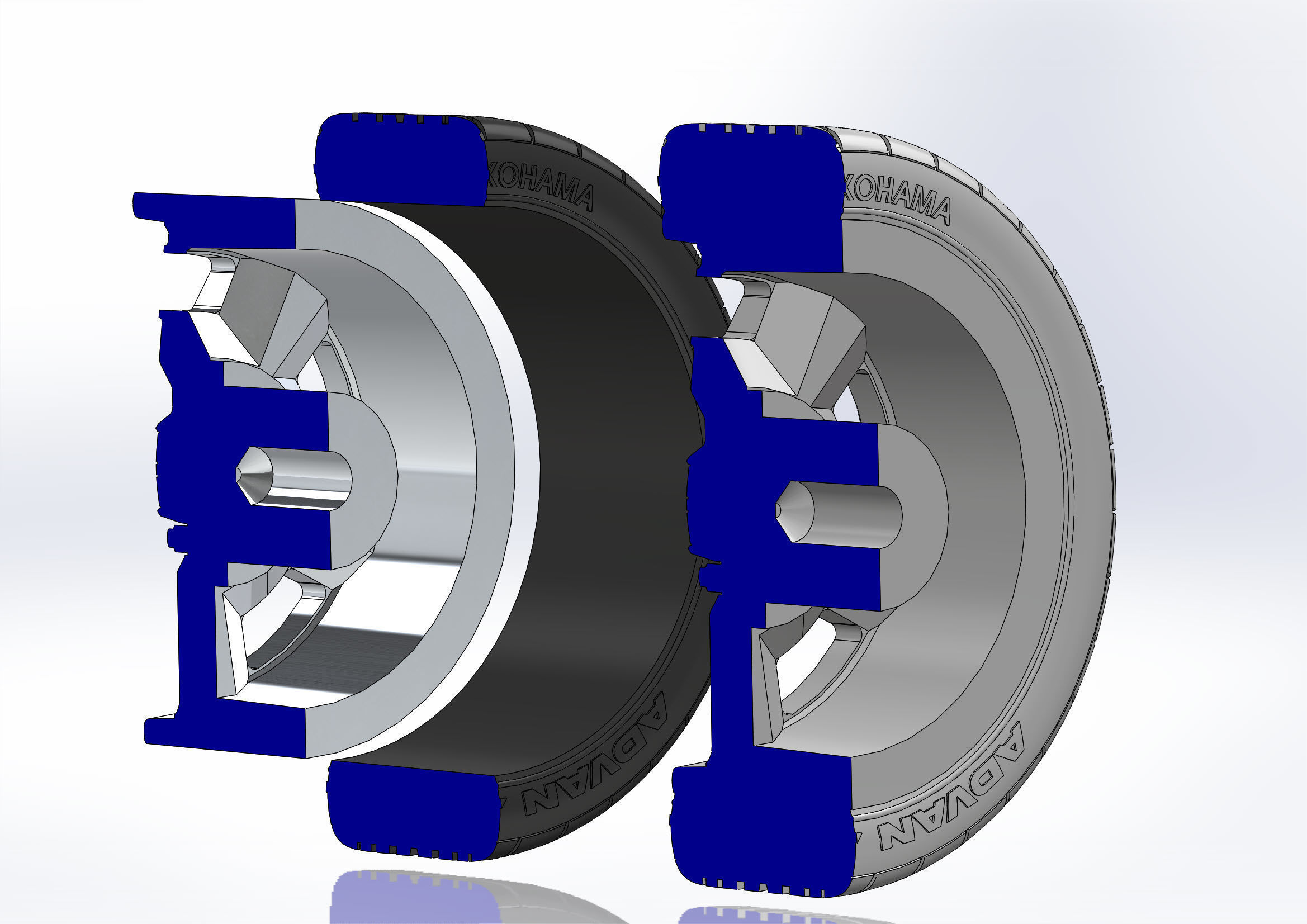 Custom wheels Foose Four42 for your scale model 3D print model_12