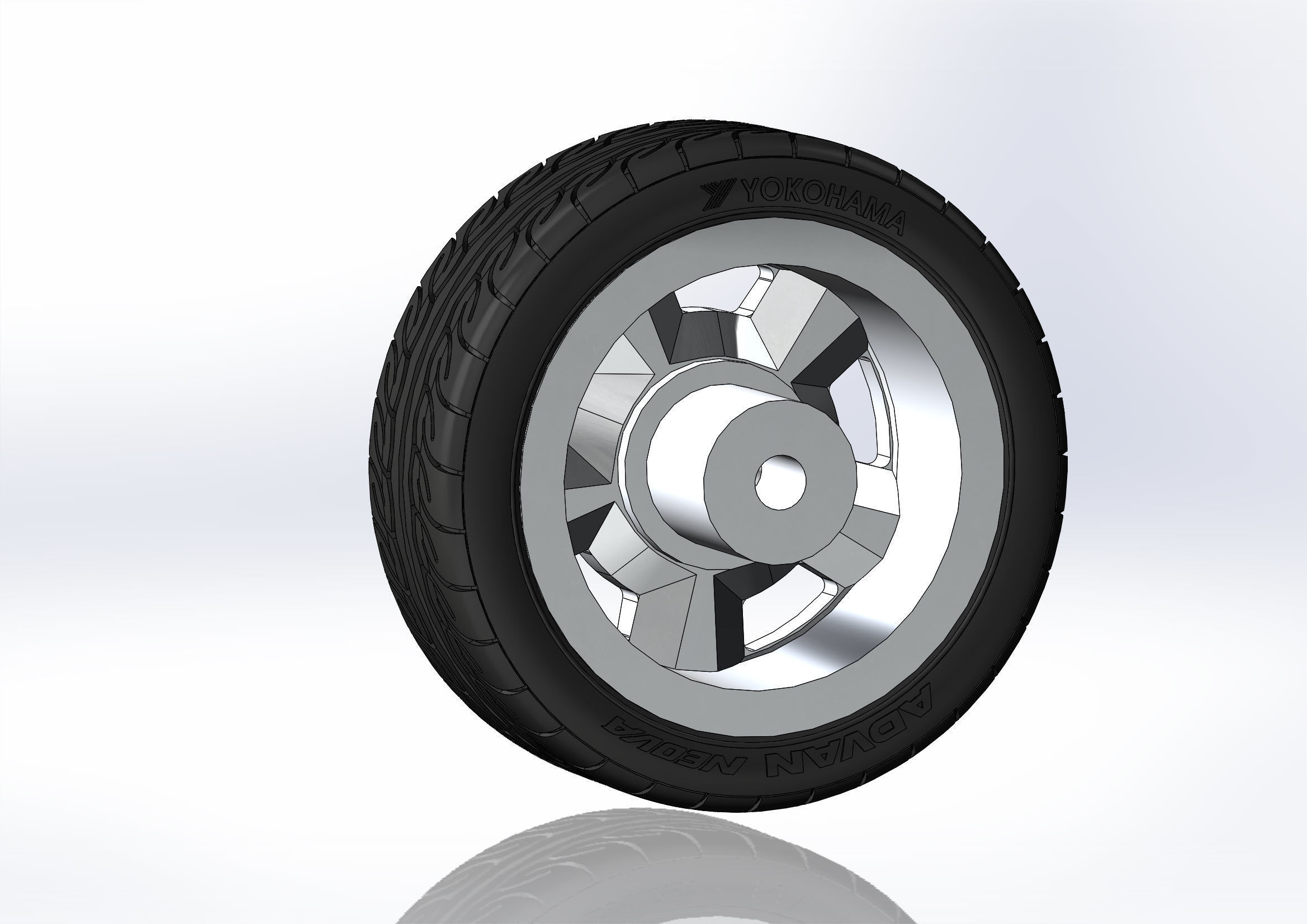 Custom wheels Foose Four42 for your scale model 3D print model_3