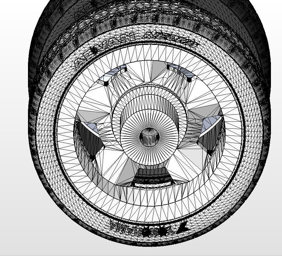 Custom wheels Foose Four42 for your scale model 3D print model_18