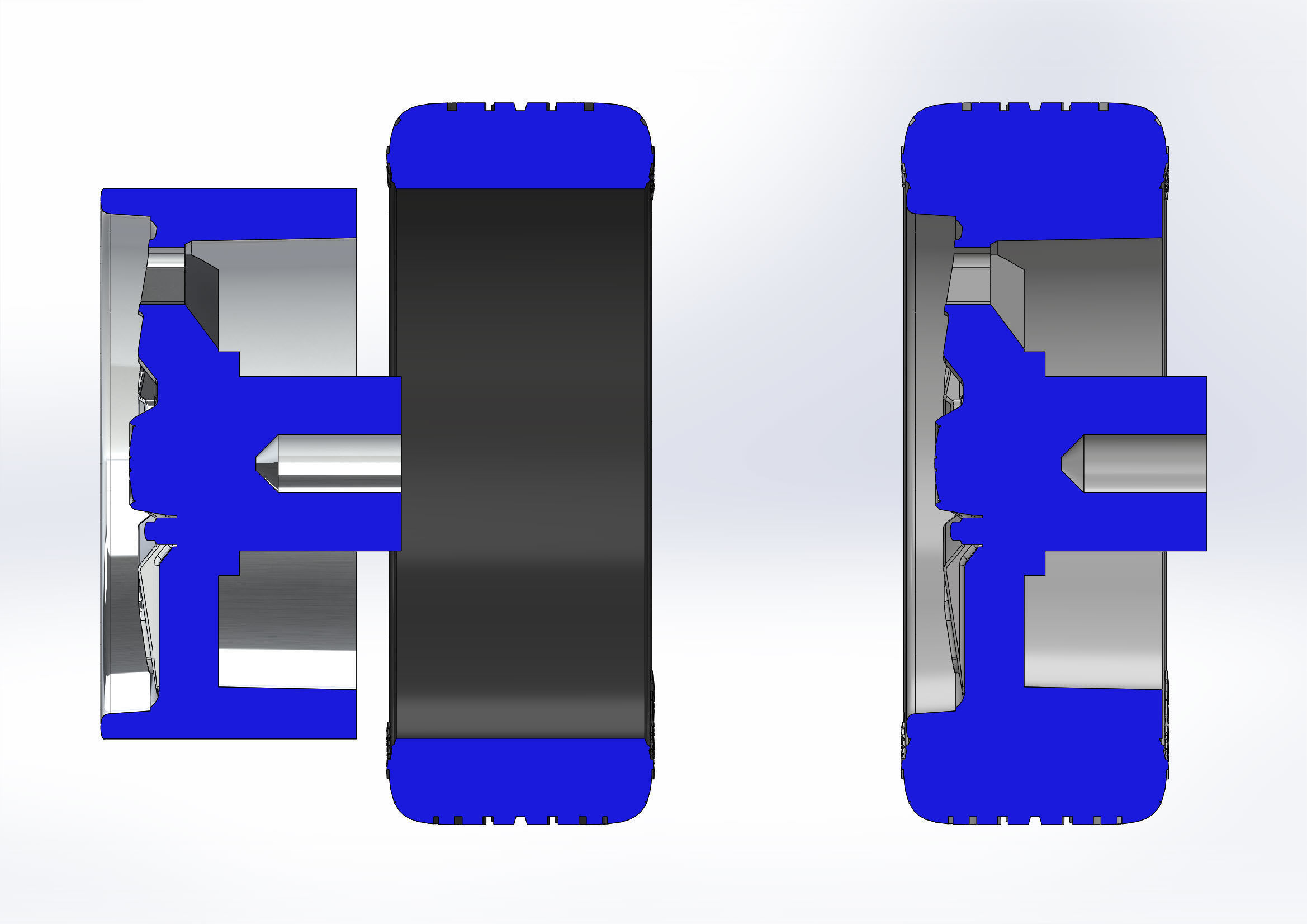 Custom wheels Foose Four42 for your scale model 3D print model_13