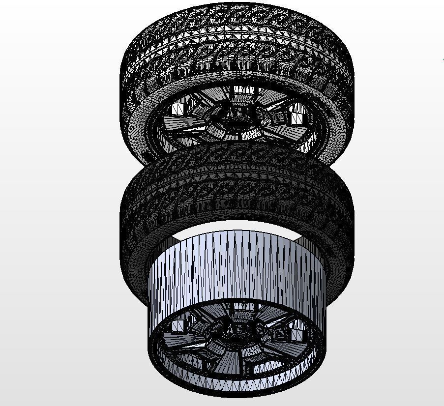 Custom wheels Foose Four42 for your scale model 3D print model_15