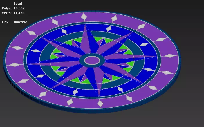 COMPASS shape for Circular Floor Marble  3D model_0