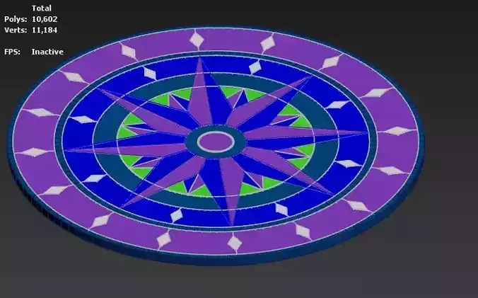 COMPASS shape for Circular Floor Marble 