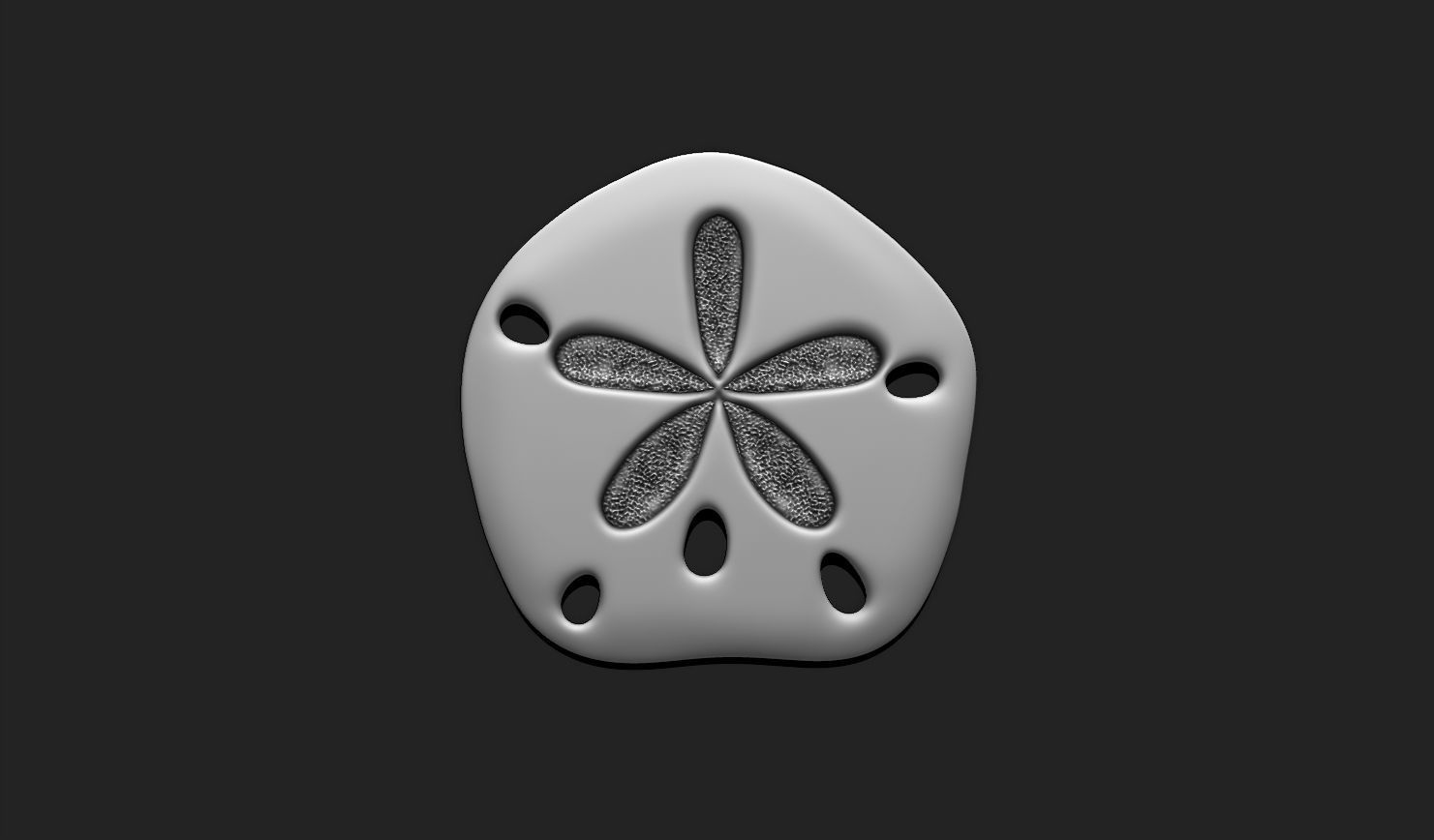 Sand Dollar 03 - Aquarium - Sea Life 3D print model_1