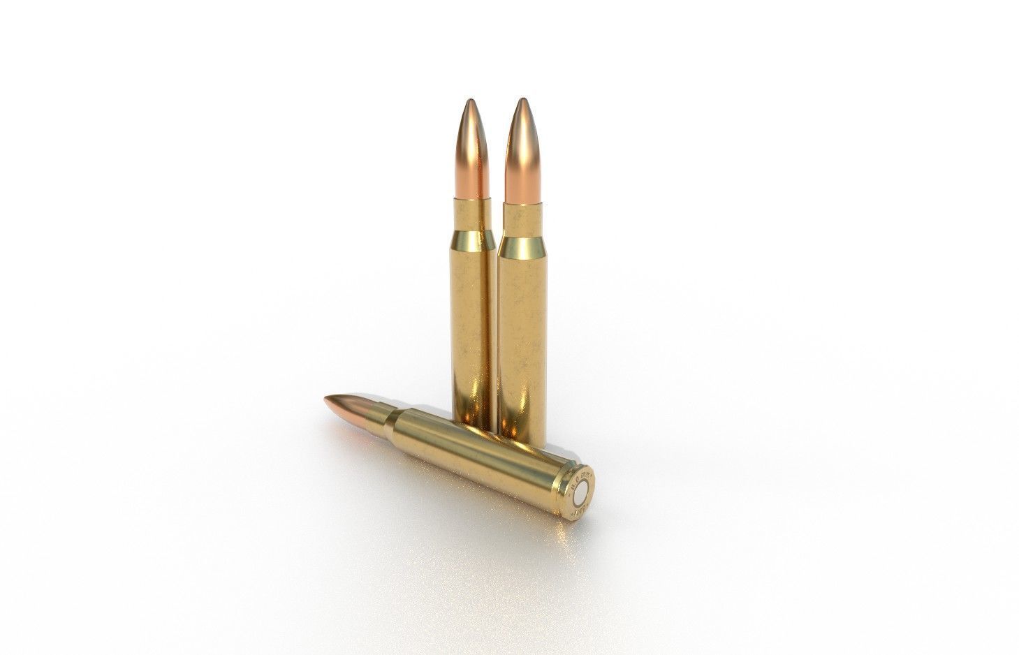 8 x 63mm Swedish Ammo Low-poly 3D model_4