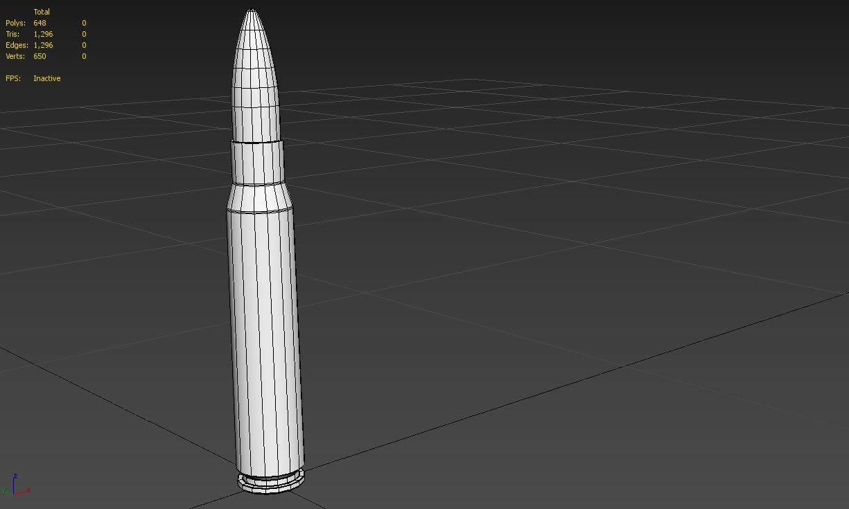 8 x 63mm Swedish Ammo Low-poly 3D model_5