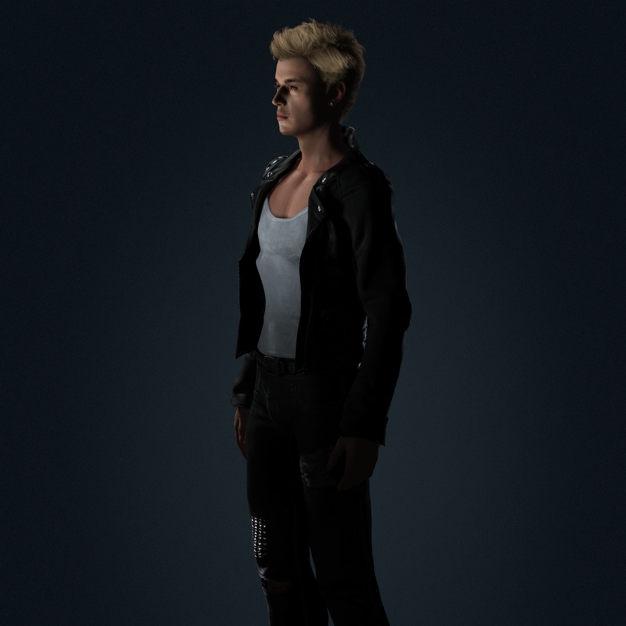 Justin Bieber 3D Model Low-poly Low-poly 3D model_10