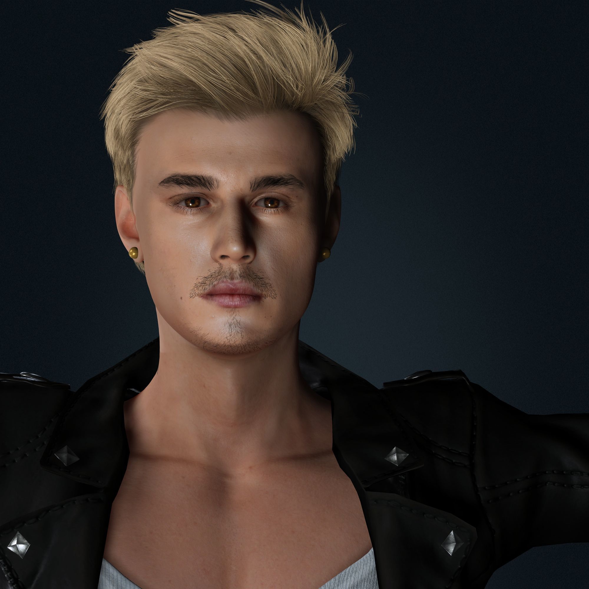 Justin Bieber 3D Model Low-poly Low-poly 3D model_3