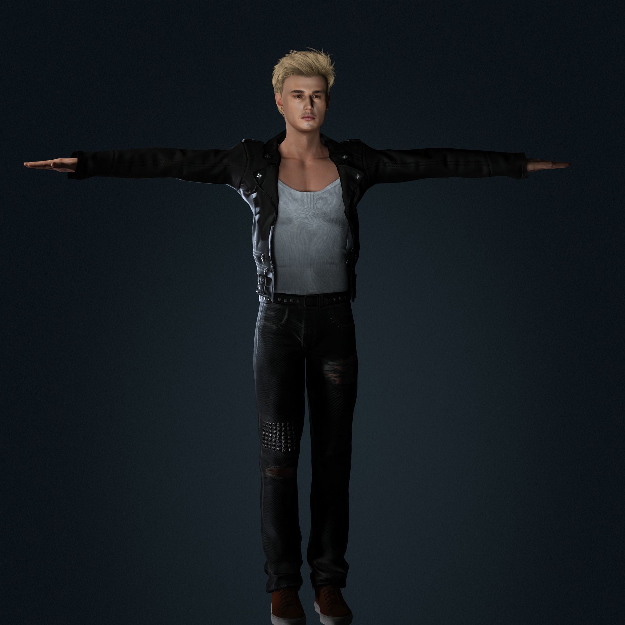 Justin Bieber 3D Model Low-poly Low-poly 3D model_12