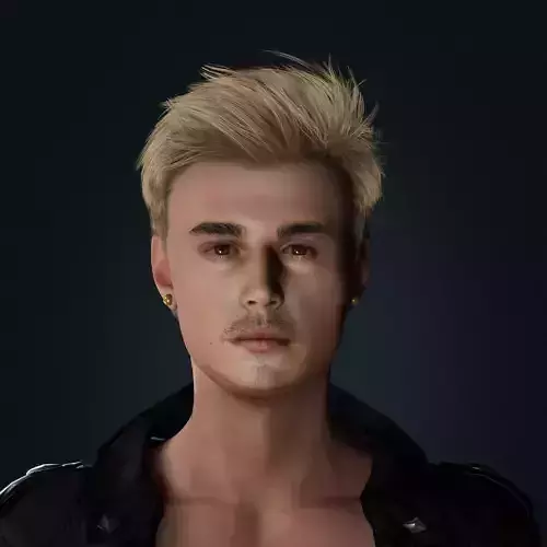 Justin Bieber 3D Model Low-poly Low-poly 3D model