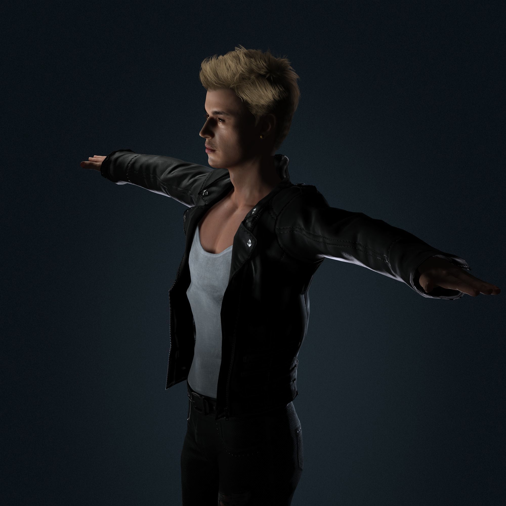 Justin Bieber 3D Model Low-poly Low-poly 3D model_7