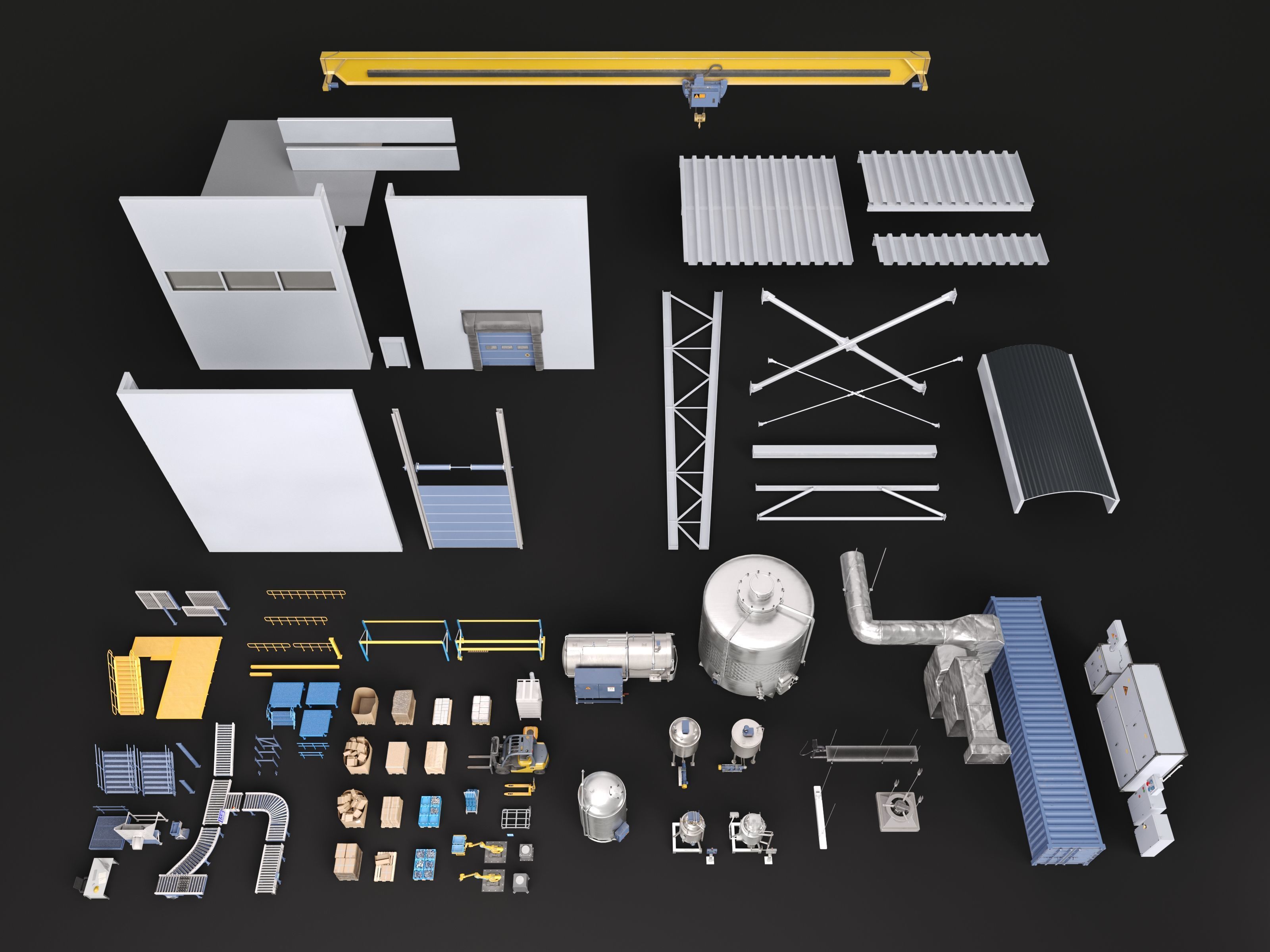 Archmodels vol 295 - factory and warehouse equipment 3D model_46