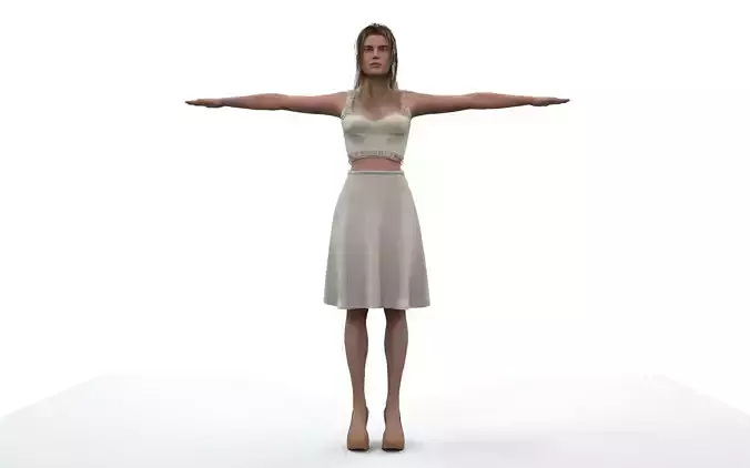 women t-pose 3d model