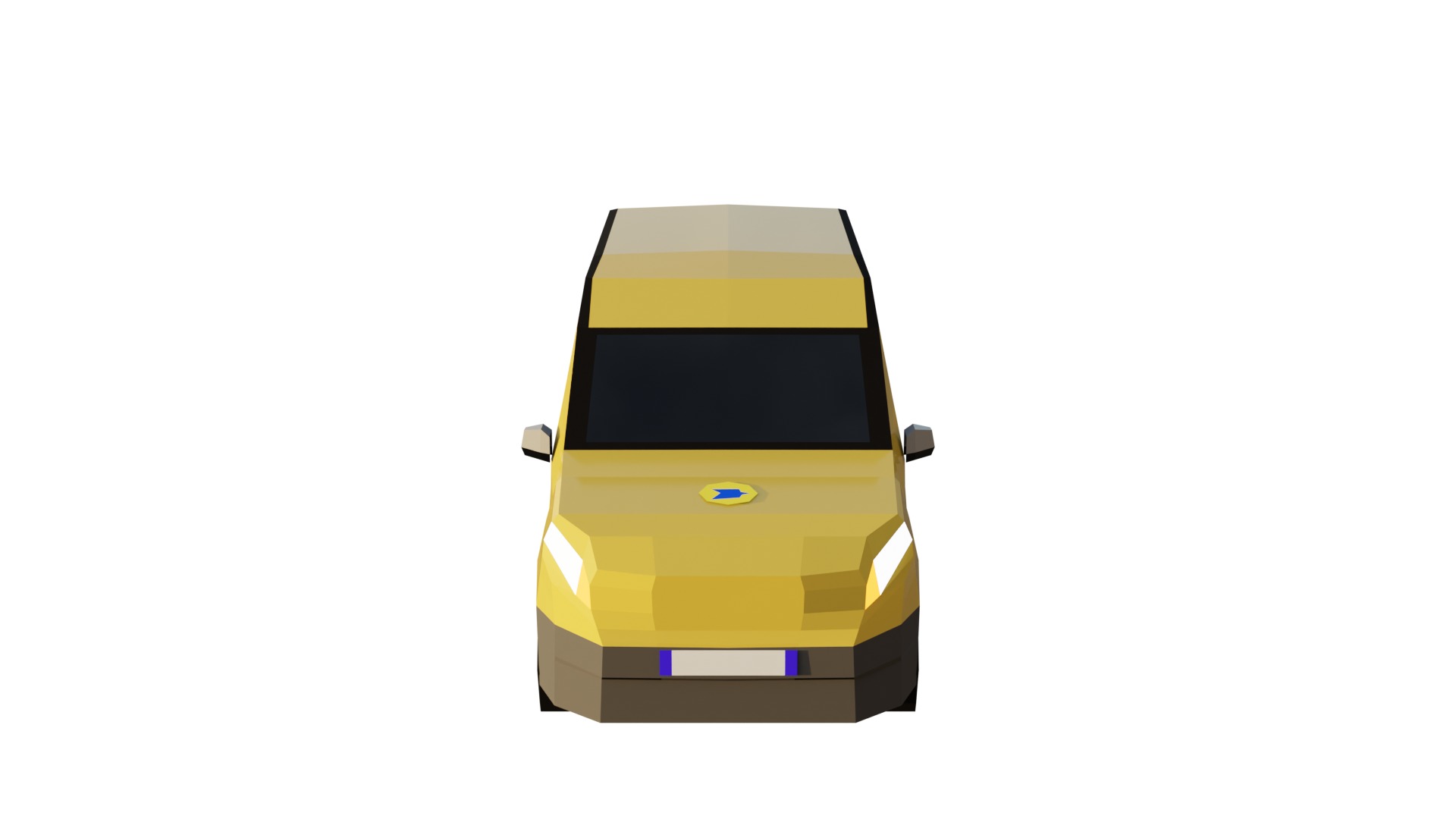 LowPoly French Service Vehicles Vinci SMUR Police Pompier Poste  Low-poly 3D model_11