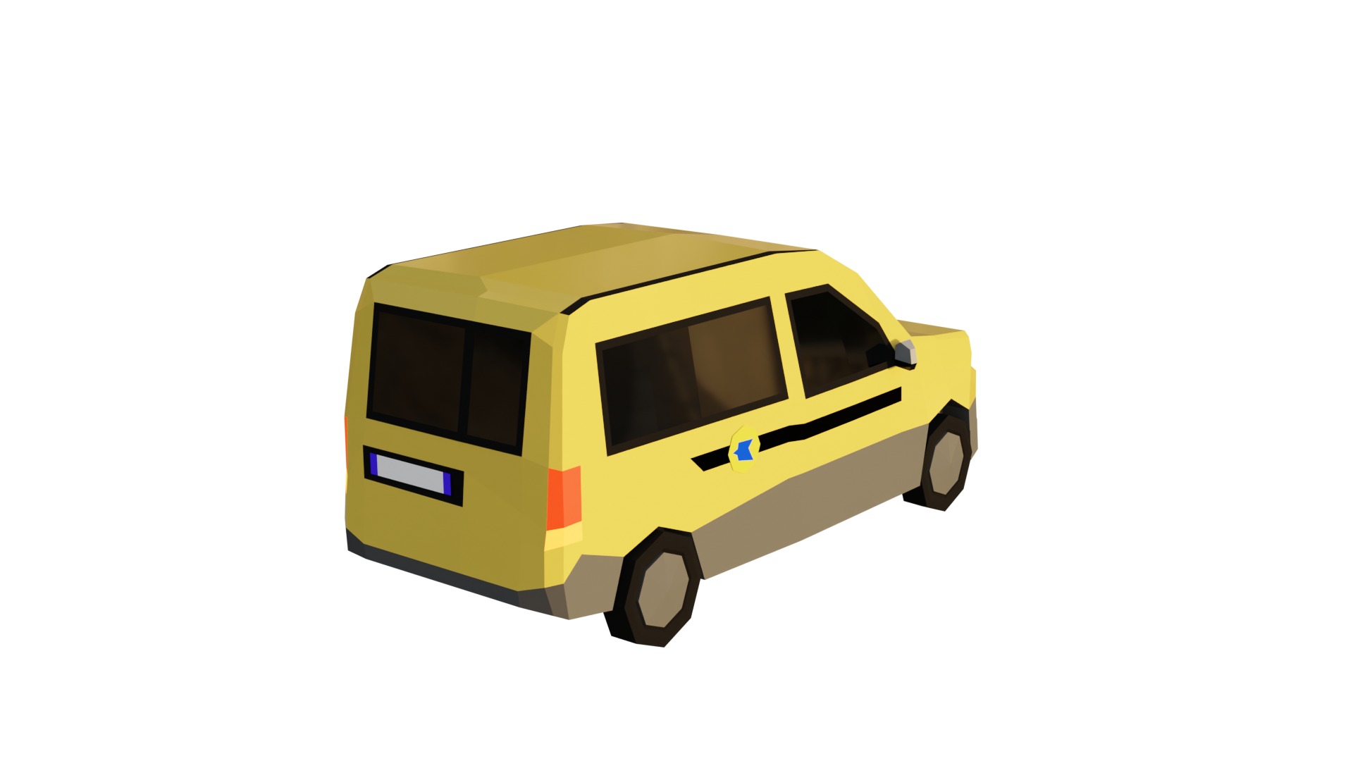 LowPoly French Service Vehicles Vinci SMUR Police Pompier Poste  Low-poly 3D model_13