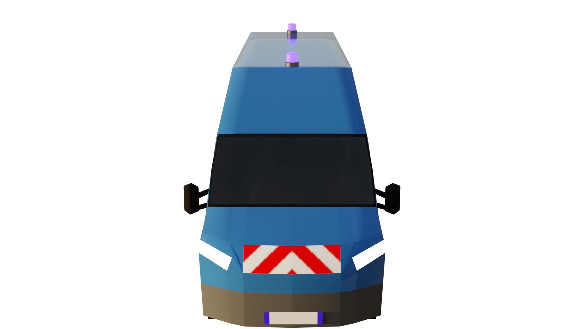 LowPoly French Service Vehicles Vinci SMUR Police Pompier Poste  Low-poly 3D model_6