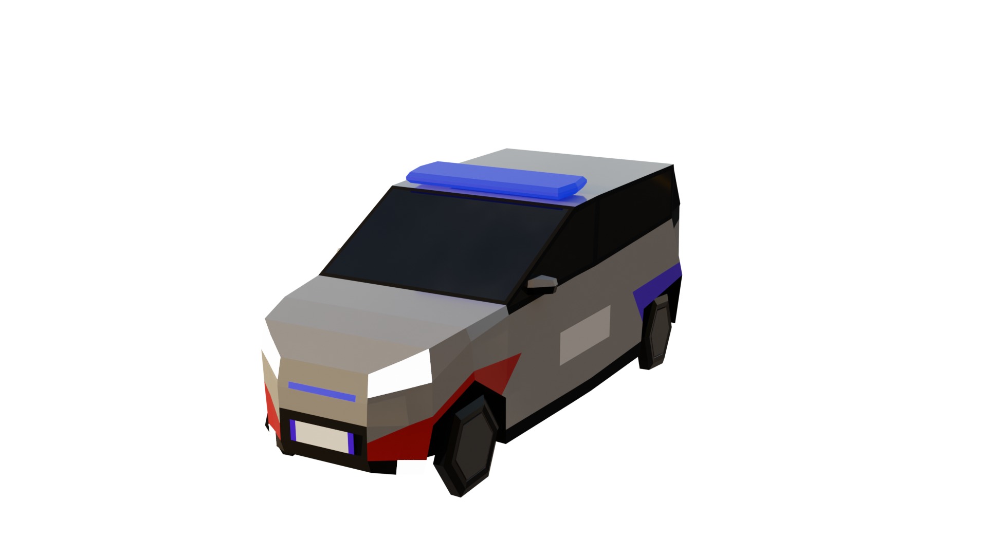 LowPoly French Service Vehicles Vinci SMUR Police Pompier Poste  Low-poly 3D model_20