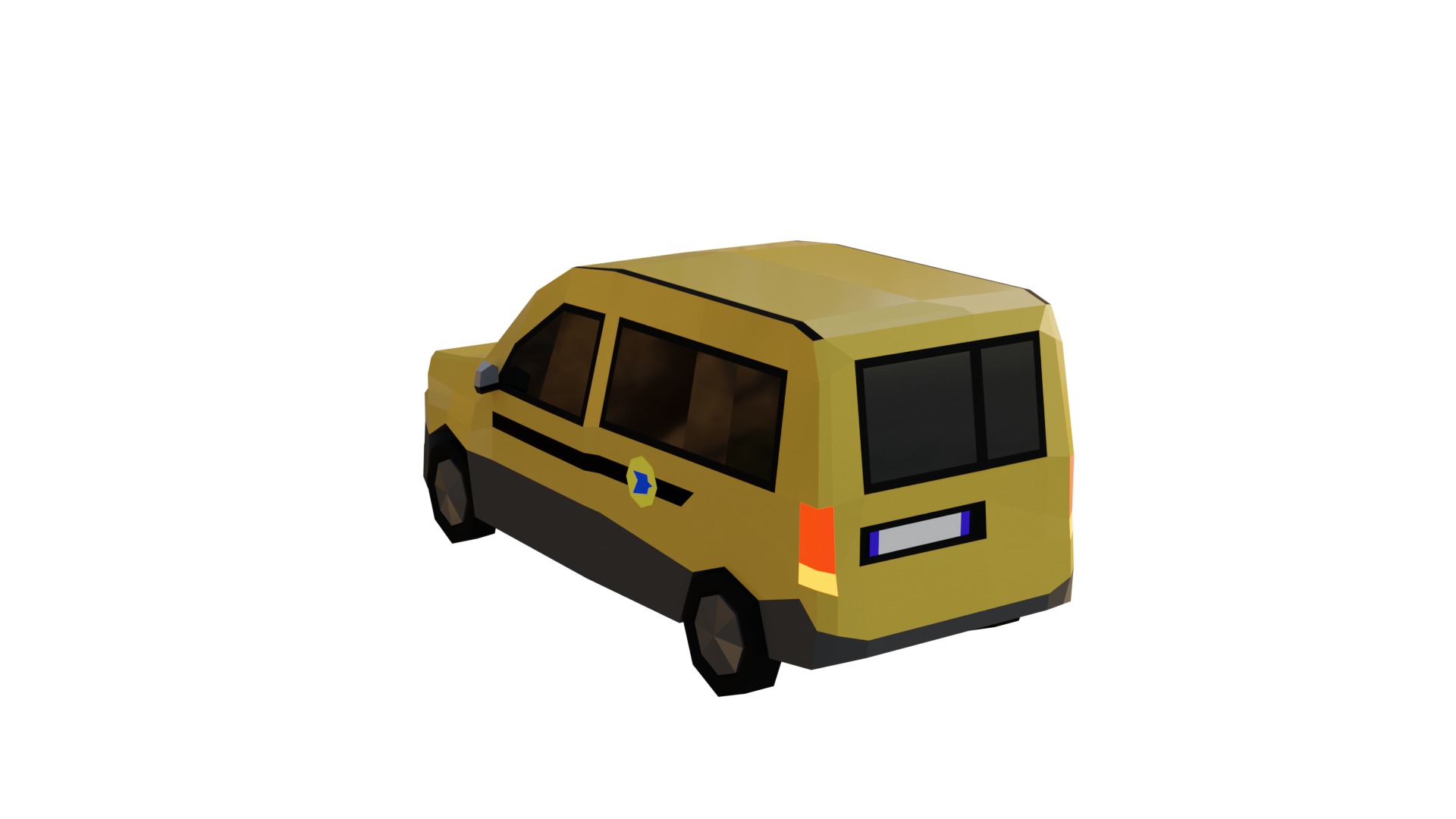 LowPoly French Service Vehicles Vinci SMUR Police Pompier Poste  Low-poly 3D model_14