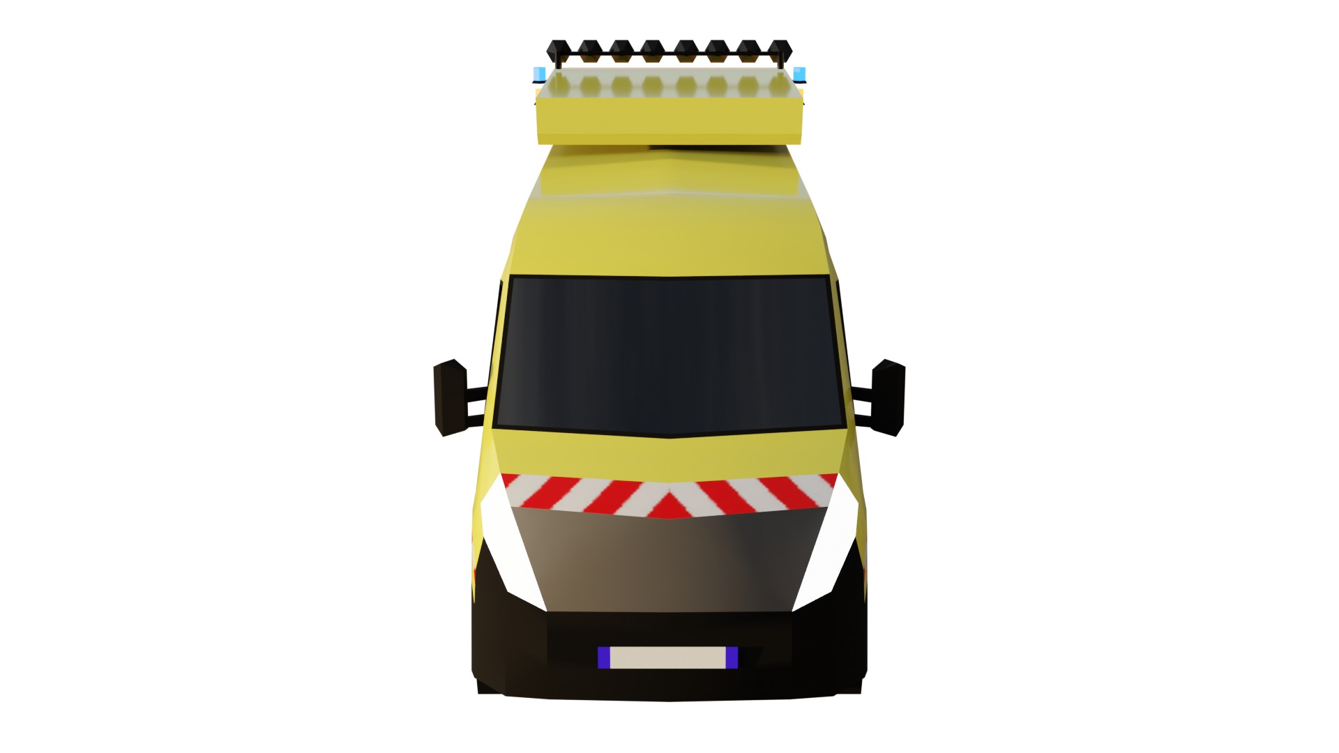 LowPoly French Service Vehicles Vinci SMUR Police Pompier Poste  Low-poly 3D model_31