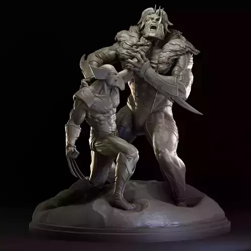 Wolverine Vs Sabertooth 3D print model