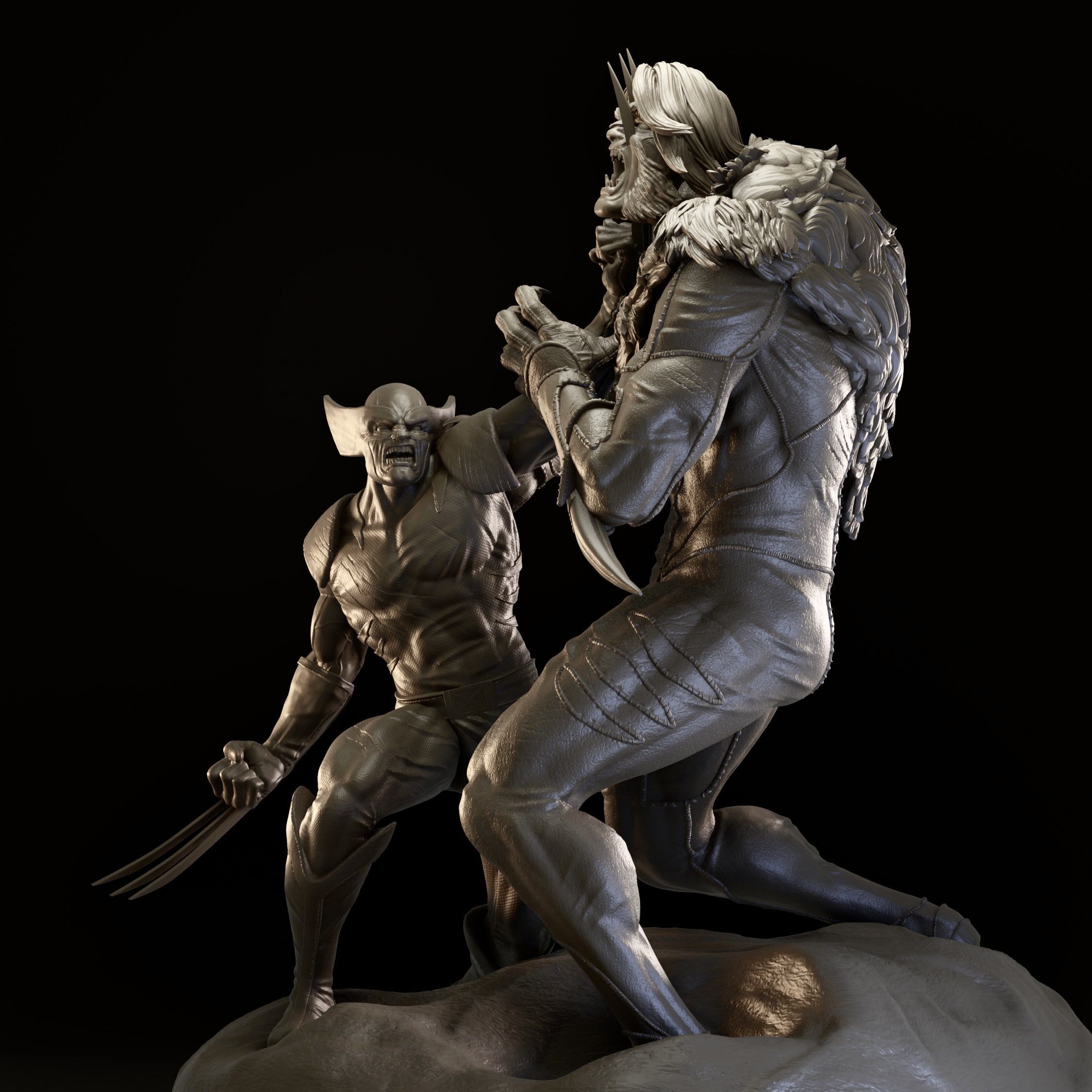 Wolverine Vs Sabertooth 3D print model_6