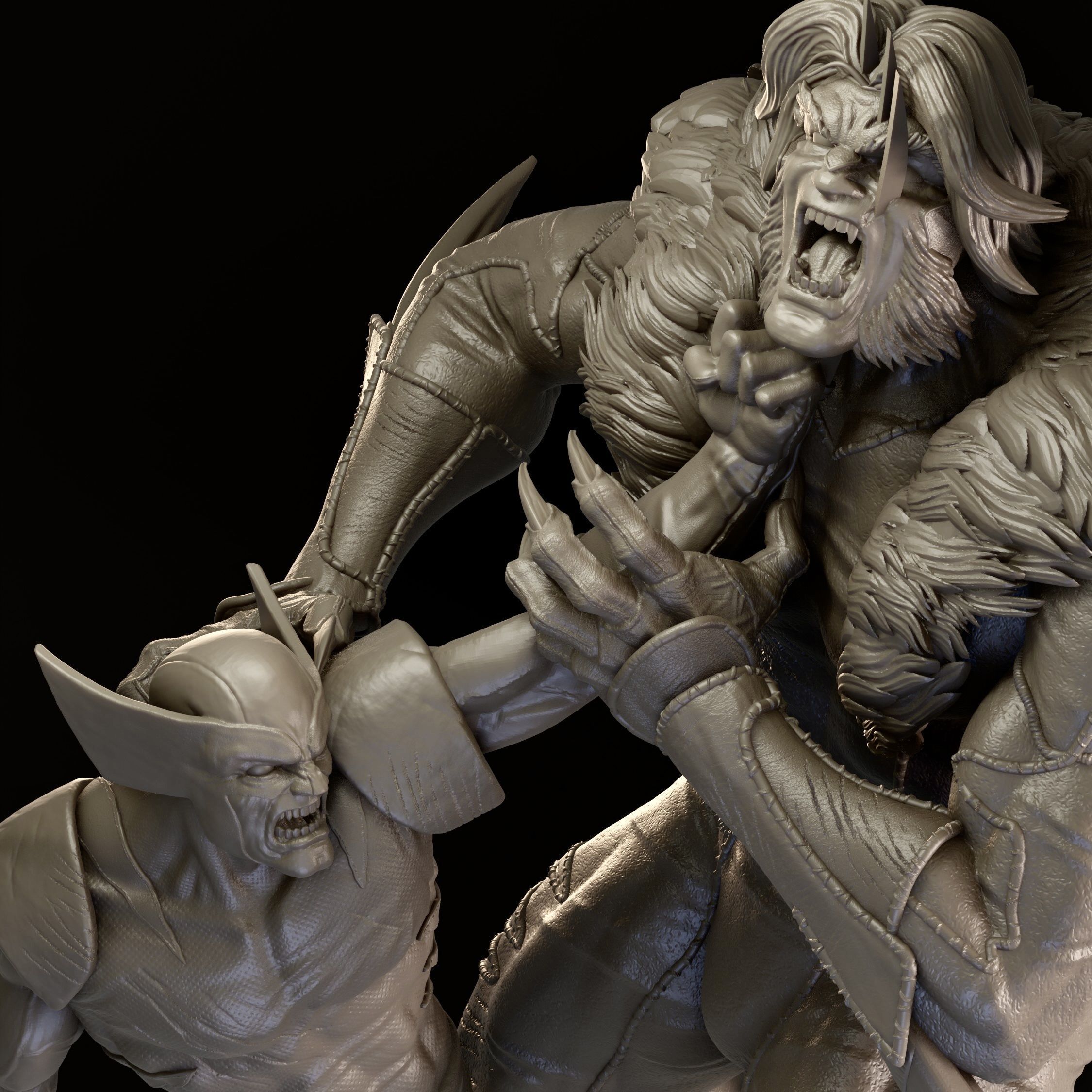 Wolverine Vs Sabertooth 3D print model_8