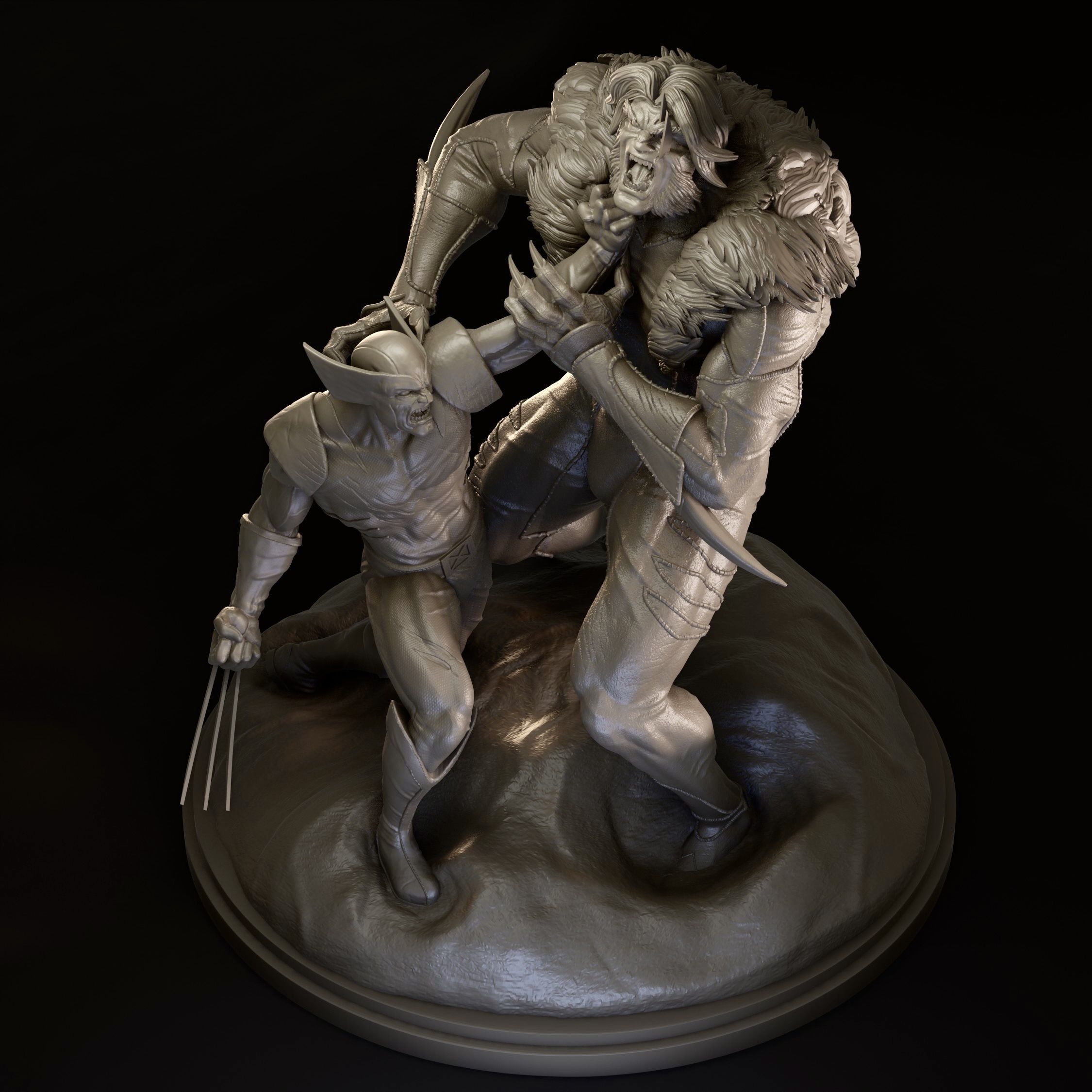 Wolverine Vs Sabertooth 3D print model_7