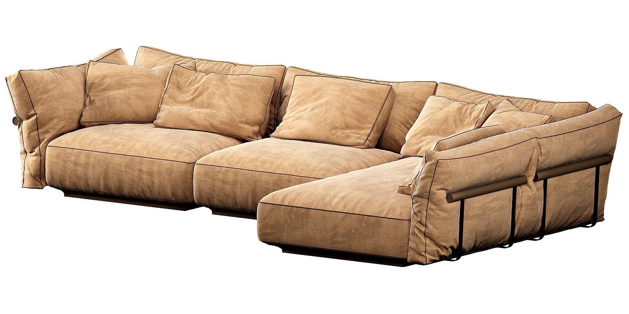 Flexform Camelot Chaise Lounge 3D model_7