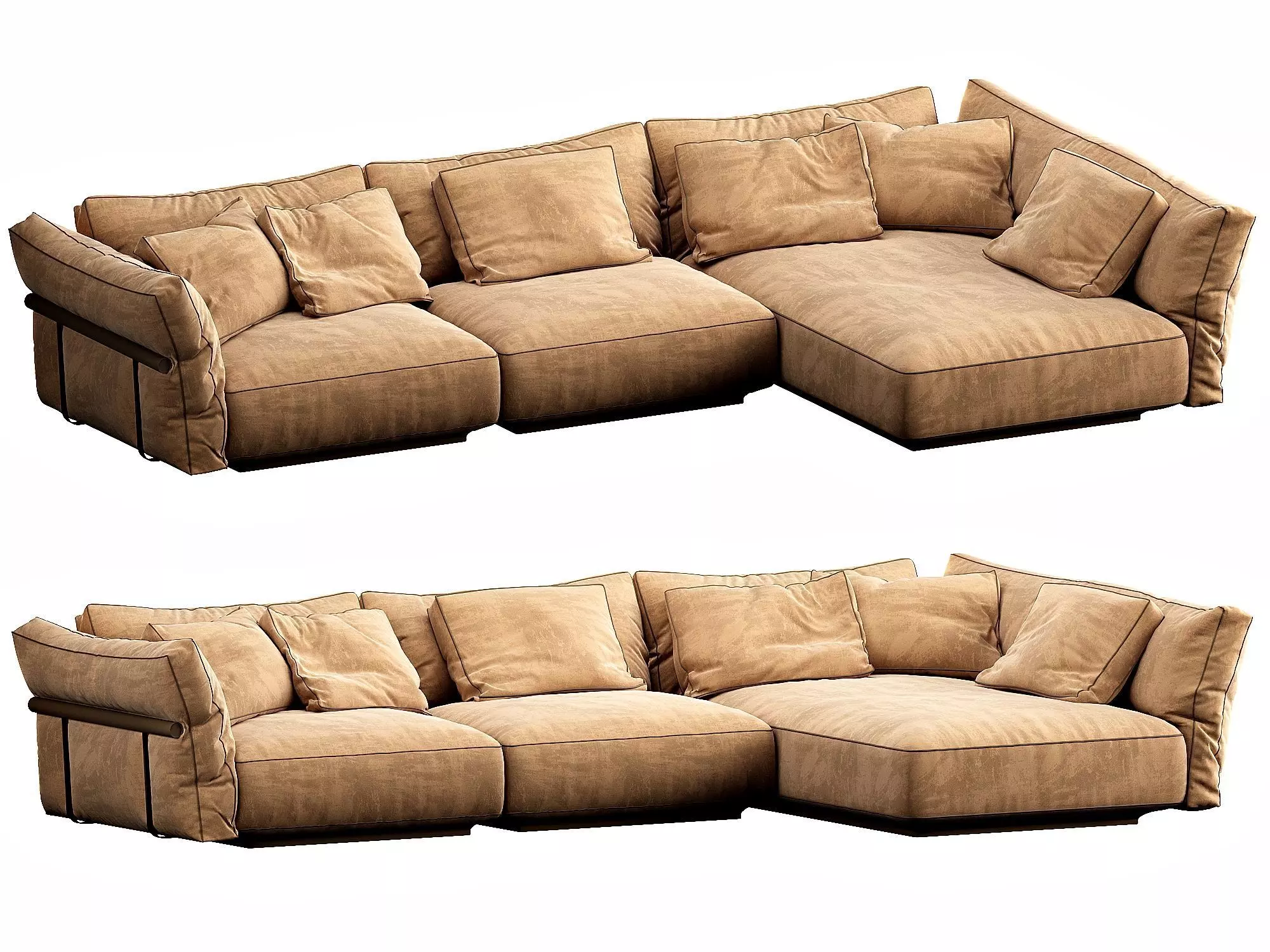 Flexform Camelot Chaise Lounge 3D model_0