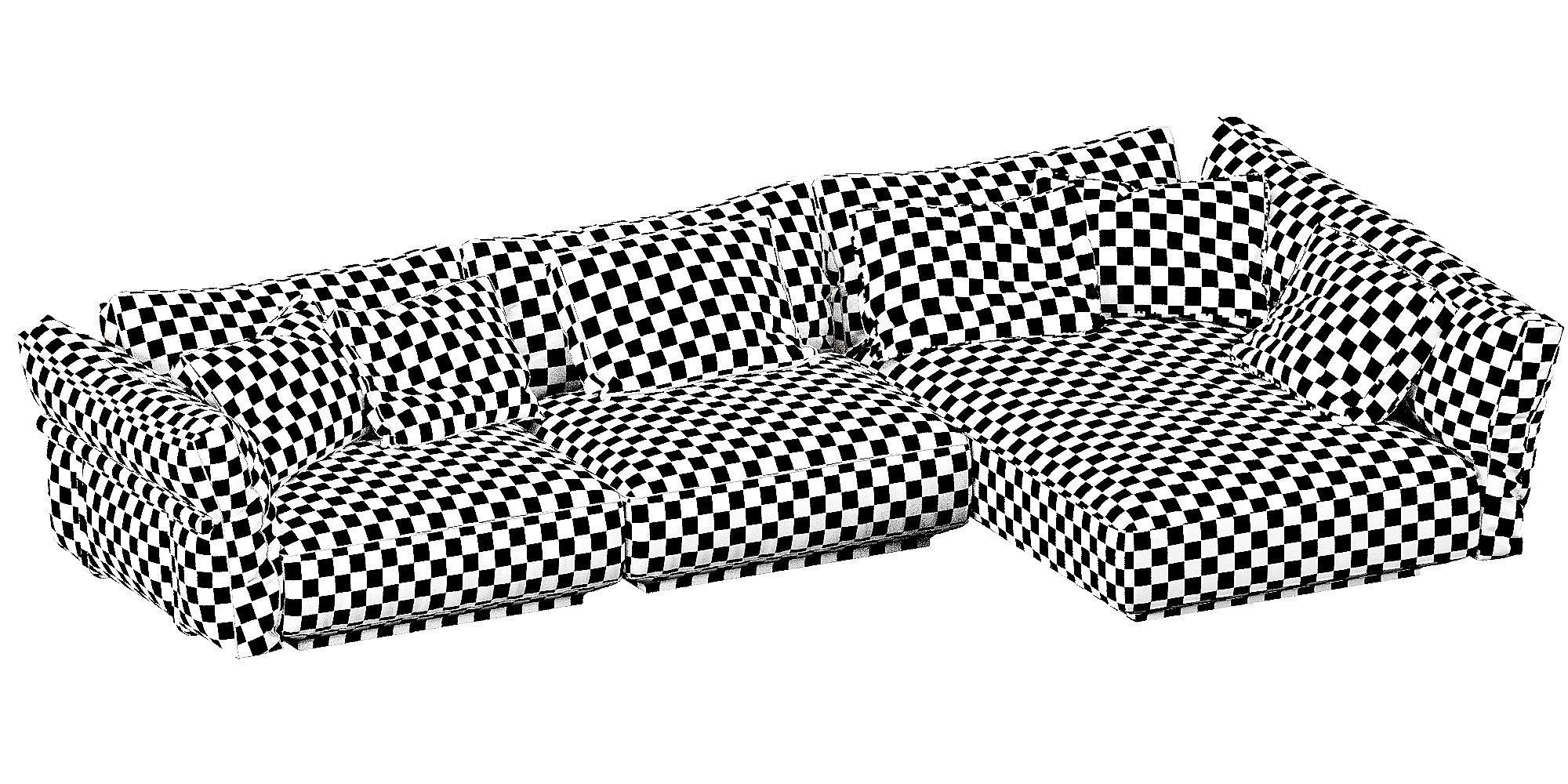 Flexform Camelot Chaise Lounge 3D model_8