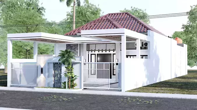 One floor Minimalist Luxury Modern House Design full interior