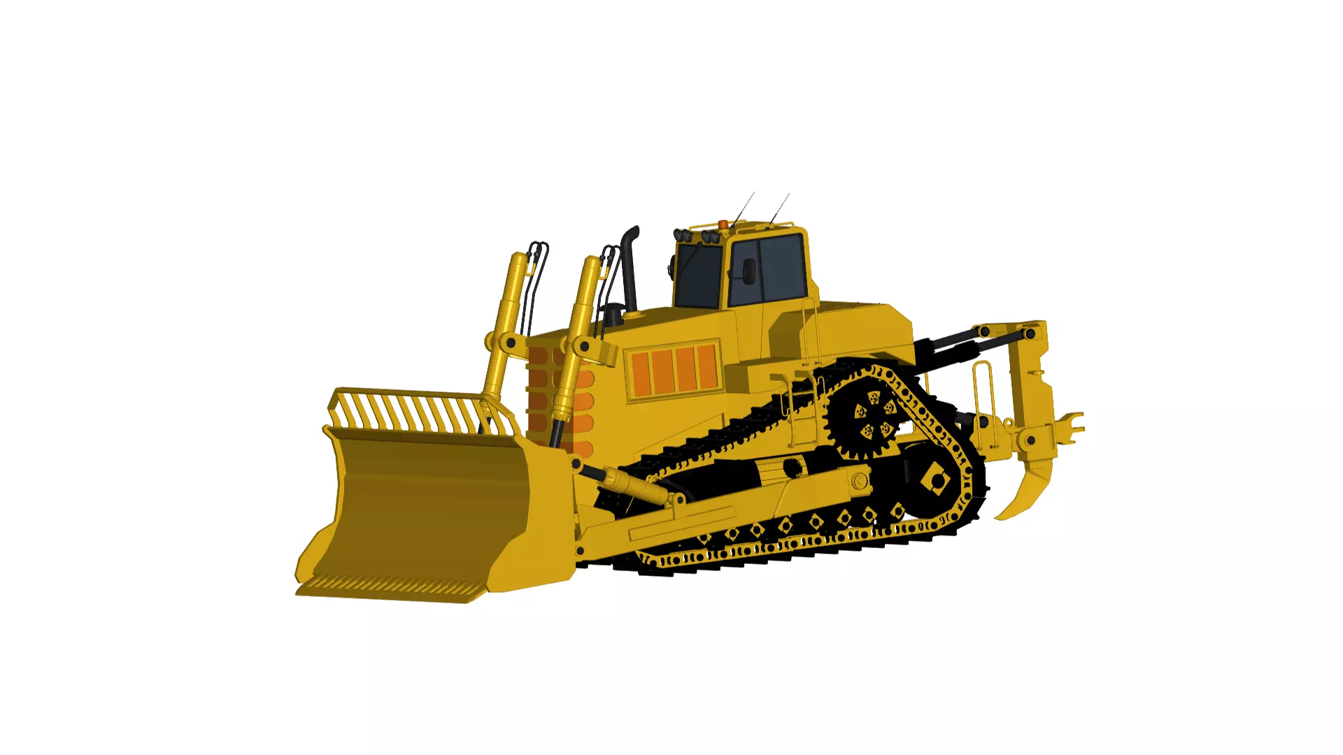 Track Tractor 3D model_0