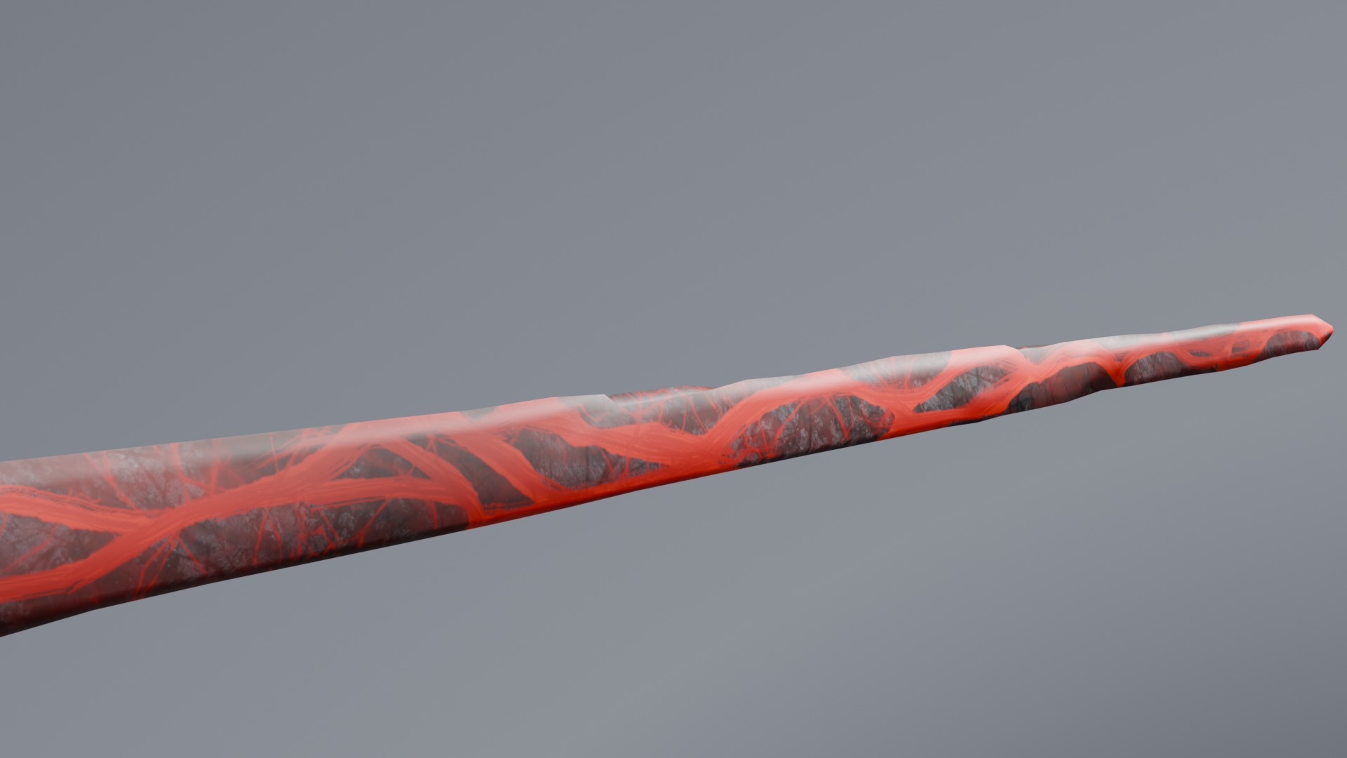 Stylized fantasy weapon Volcanic Fury Blade Low-poly 3D model_3