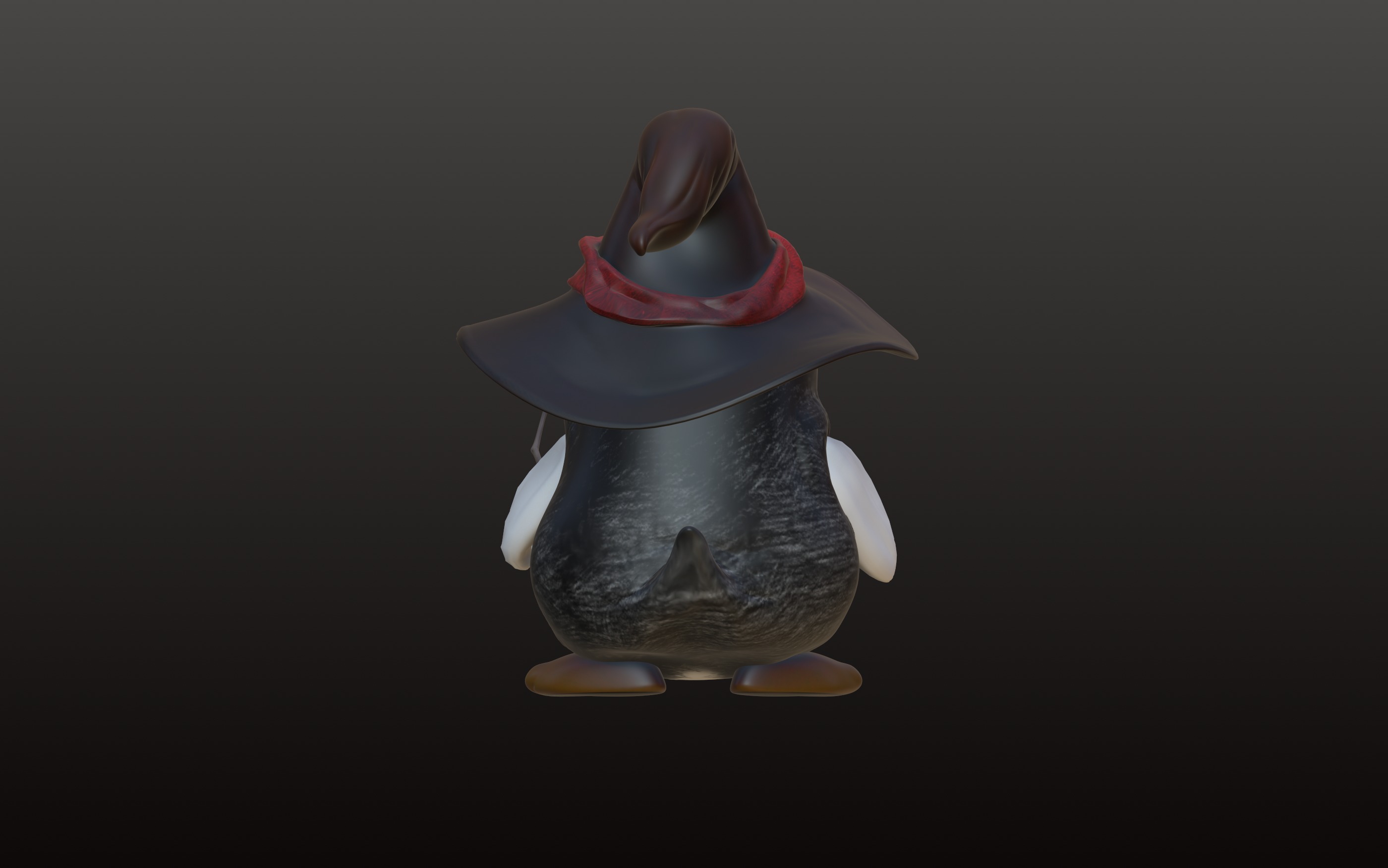 Wizard Penguin Low-poly 3D model_2