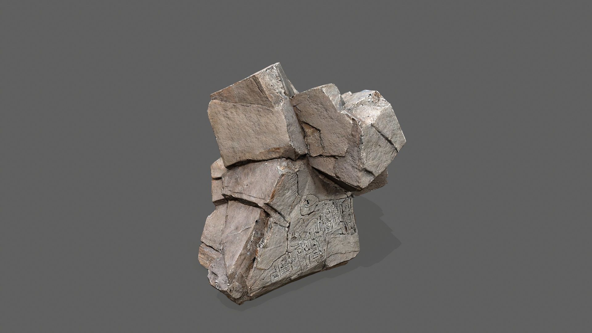 desert rocks Low-poly 3D model_12