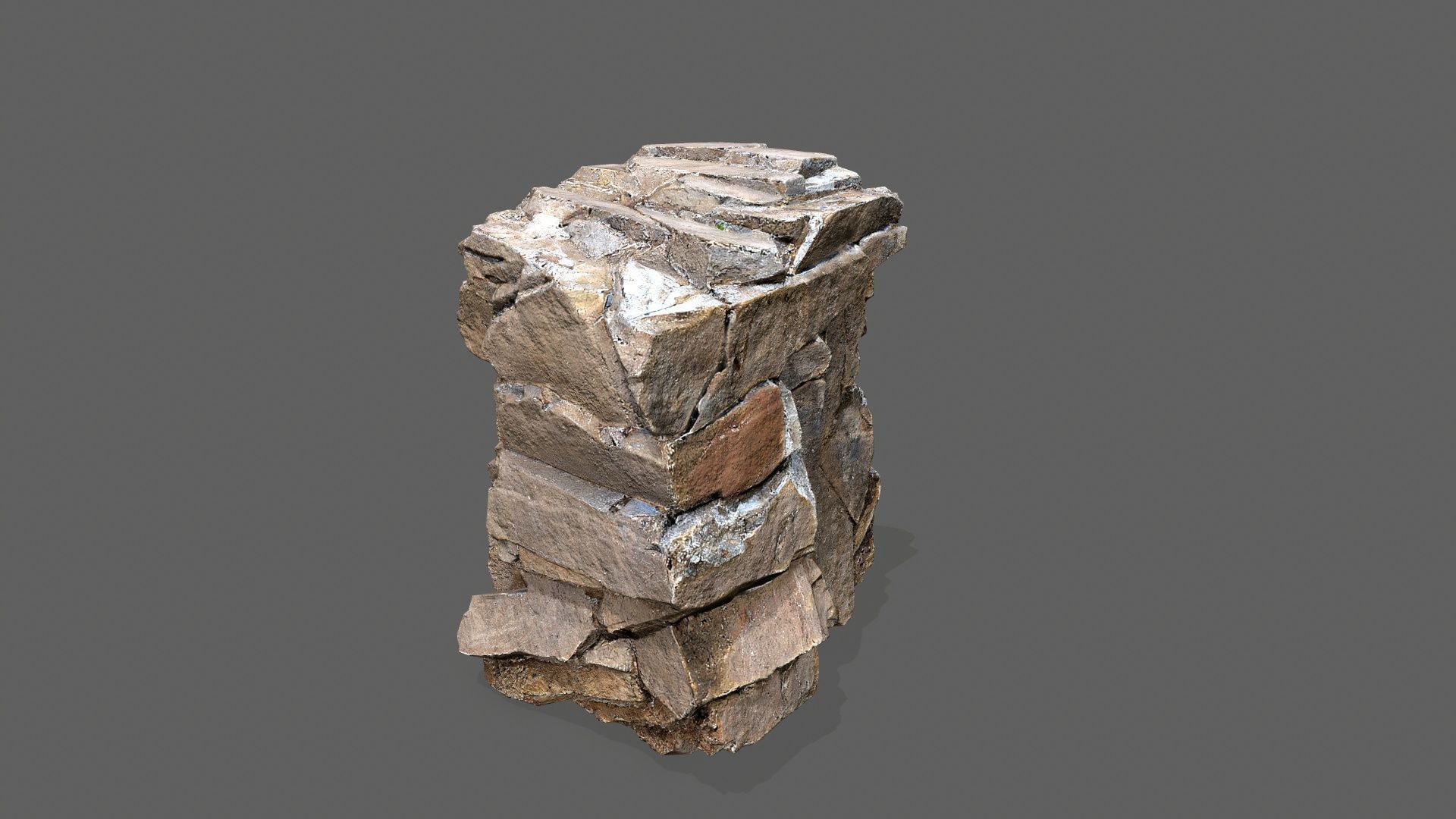 desert rocks Low-poly 3D model_10