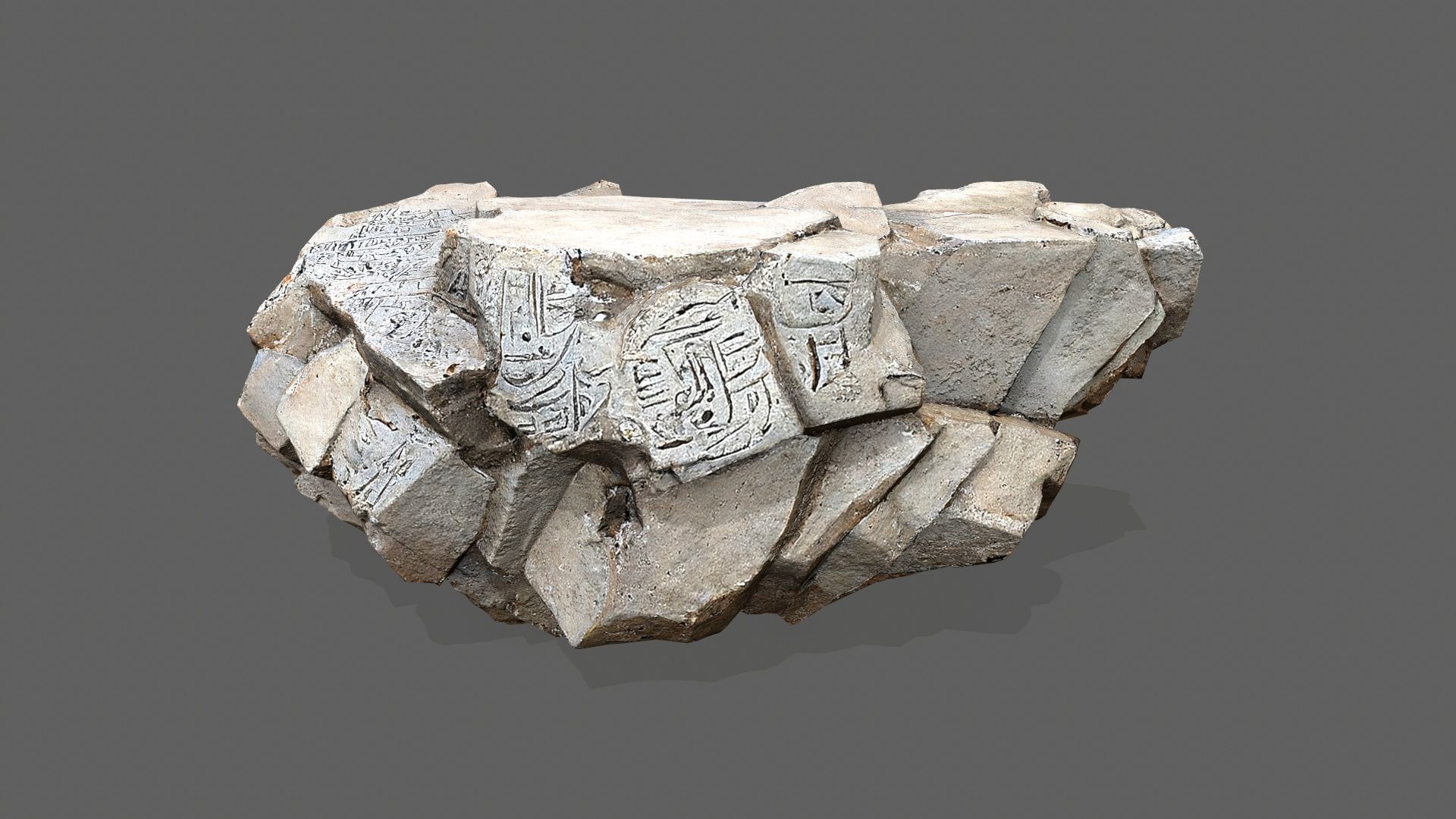 desert rocks Low-poly 3D model_11