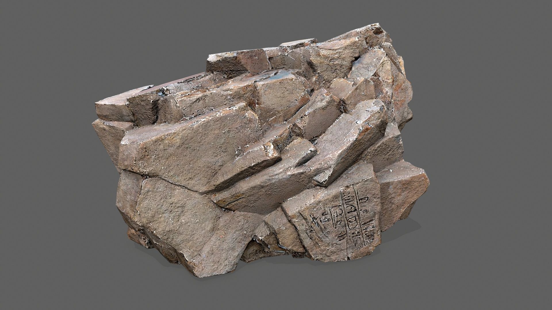desert rocks Low-poly 3D model_15