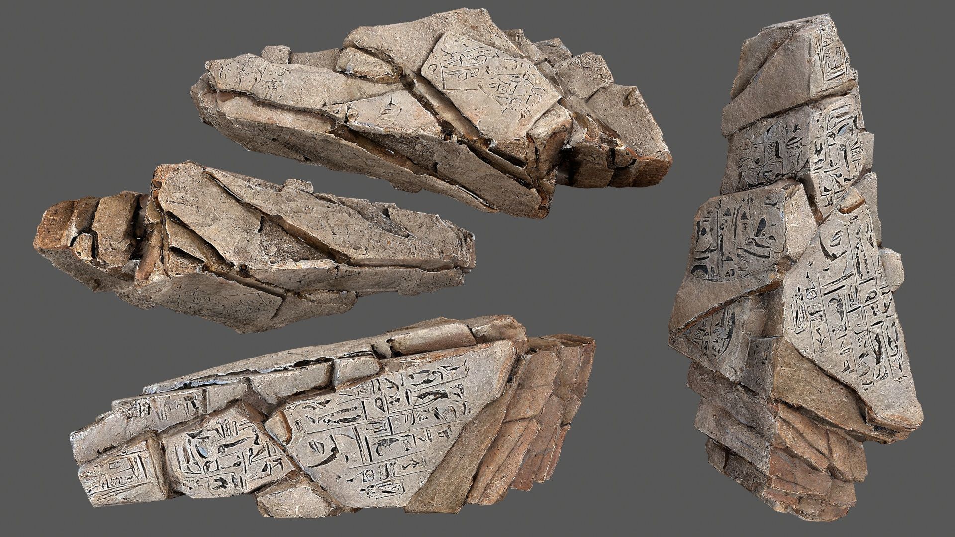 desert rocks Low-poly 3D model_7