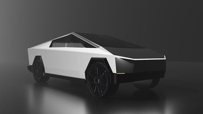 Low poly TESLA cybertruck  Low-poly 3D model