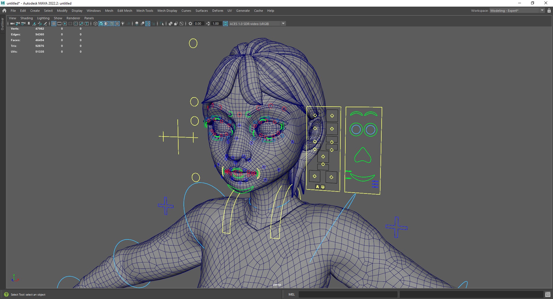 Animated mother character in winter casual outfit Low-poly 3D model_26