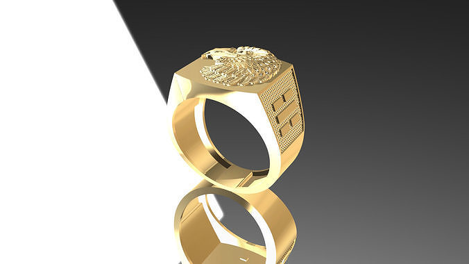 Eagle Rings Texture 3D print model 3D print model