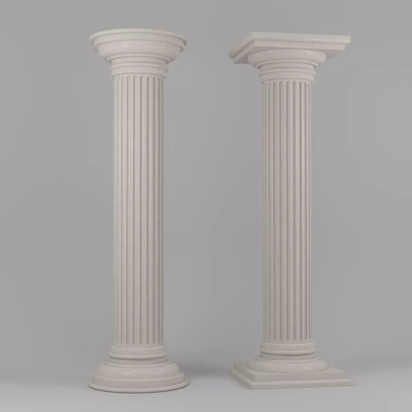 Classic column with stone texture 3D model