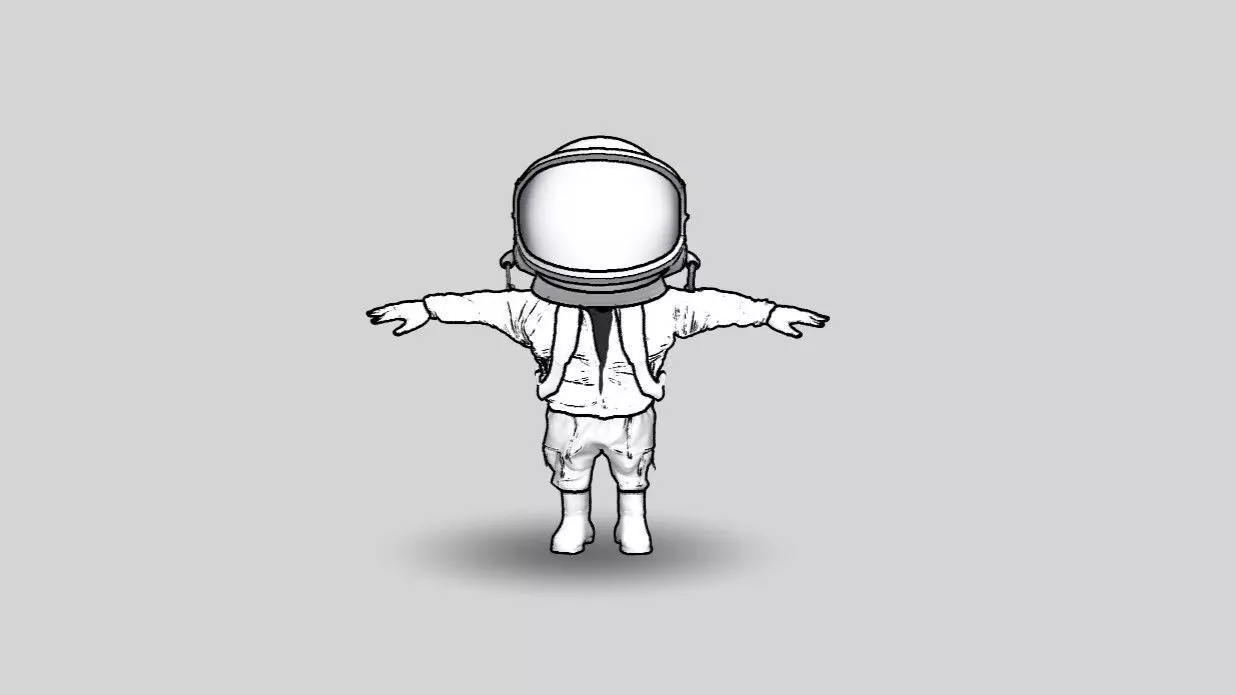 Astronaut Low-poly 3D model