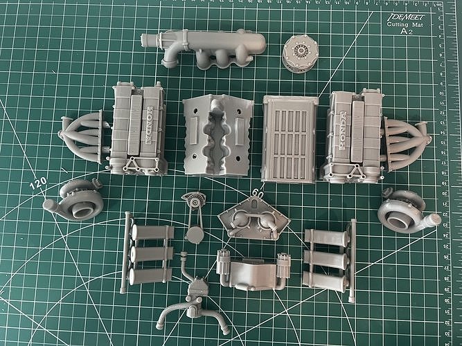 HIGH DETAIL McLaren MP4-4 Engine - 16 parts for 3D Printing 3D print model 4